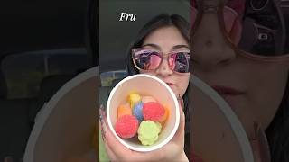 Trying the viral fruite bucket icecream #icecream #eatingfood #fruitbucket #tryingfood