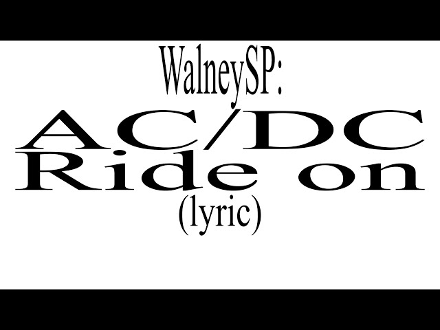 AC/DC - Ride On (Official Audio) 