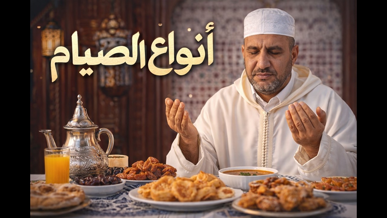 أنواع الصيام:شرح منظومة ابن عاشر رحمه الله;صيام شهر رمضان وجبا***في رجب شعبان صوم ندبا