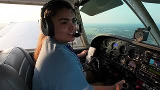 Megan's First Solo Flight in a Piper Cherokee 140