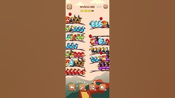 bird sort 2 color puzzle solution niveau 258 #games #gaming #puzzle #puzzlegame #androidgames