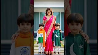 India 🇮🇳 vs Pakistan 🇵🇰 Kids Cycling Battle | Who Will Win? 🚴🔥#ai #india #pakistan #shorts
