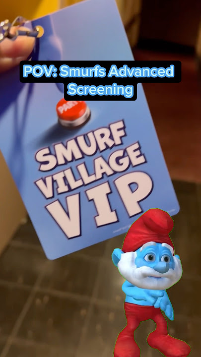 ๐ we got invited to SMURF VILLAGE at AMC! ๐ฟโจ #shorts #SmurfsMovie #SmurfMerch #summeronshorts