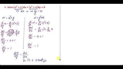 DIFFERENTIAL EQUATIONS 29 EXACT METHOD