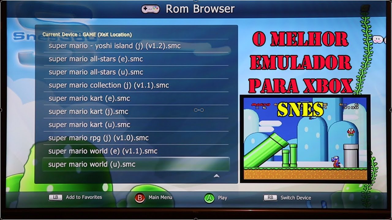Emulador Super Nintendo - Super Mario XBOX 360 [RGH]