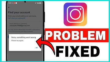 Instagram password reset problem, sorry something went wrong please try again Instagram problem