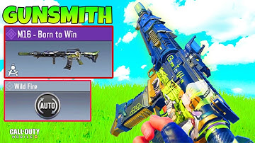 THIS FULL AUTO M16 GUNSMITH HAVE 0 RECOIL | 1 vs 4 | M16 GUNSMITH CODM BR | M16 LOADOUT CODM BR