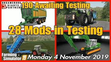 Mods in Testing list fs19 Mod Hub update new mods fs19 #fs19modsreview