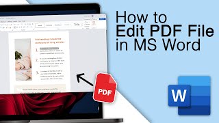 How to Edit PDF File in Word! [2023]