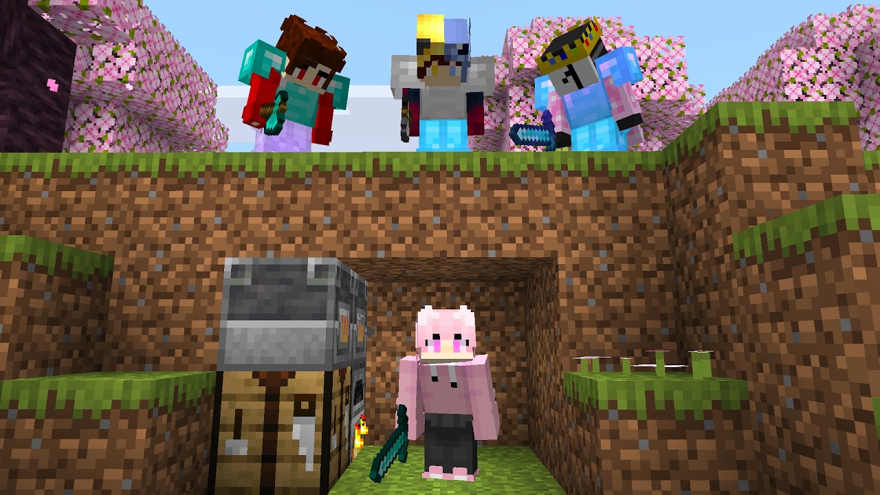 Minecraft Speedrunner VS 3 Hunters REMATCH