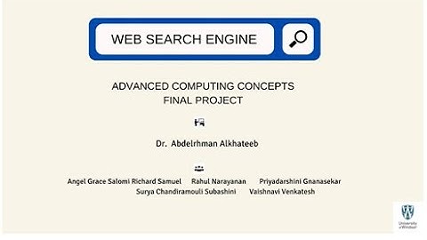 Web search engine | ACC Project- MAC | University of Windsor