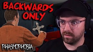 Trying To Survive By Moving BACKWARDS ONLY | Phasmophobia Challenge