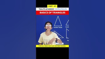 BASICS OF TRIANGLES PART 1 IN HINDI #shorts #tiklesacademyofsuccess #triangle #maths