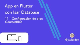 App en Flutter con Isar Database / 11  Configuración de bloc de CoursesBloc