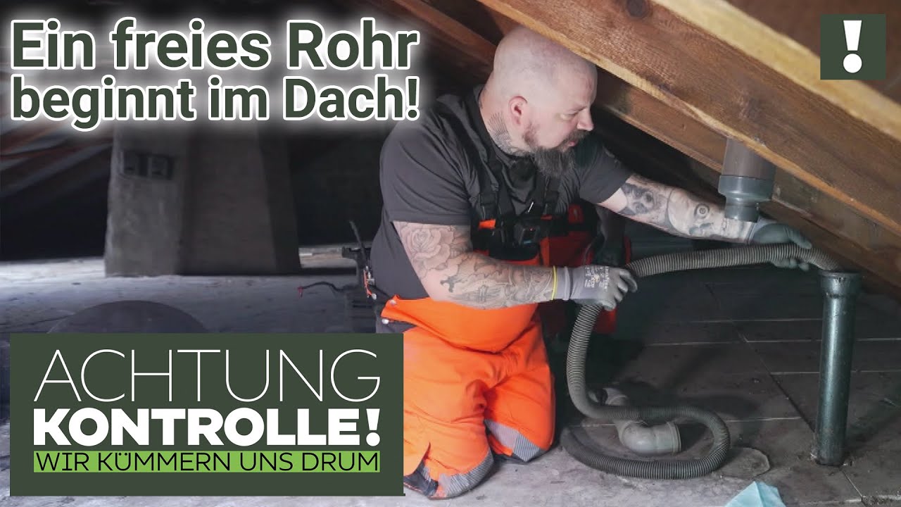 Rohrreiniger steigen auf's Dach?! Der Abfluss startet auf dem Dachboden | Achtung Kontrolle