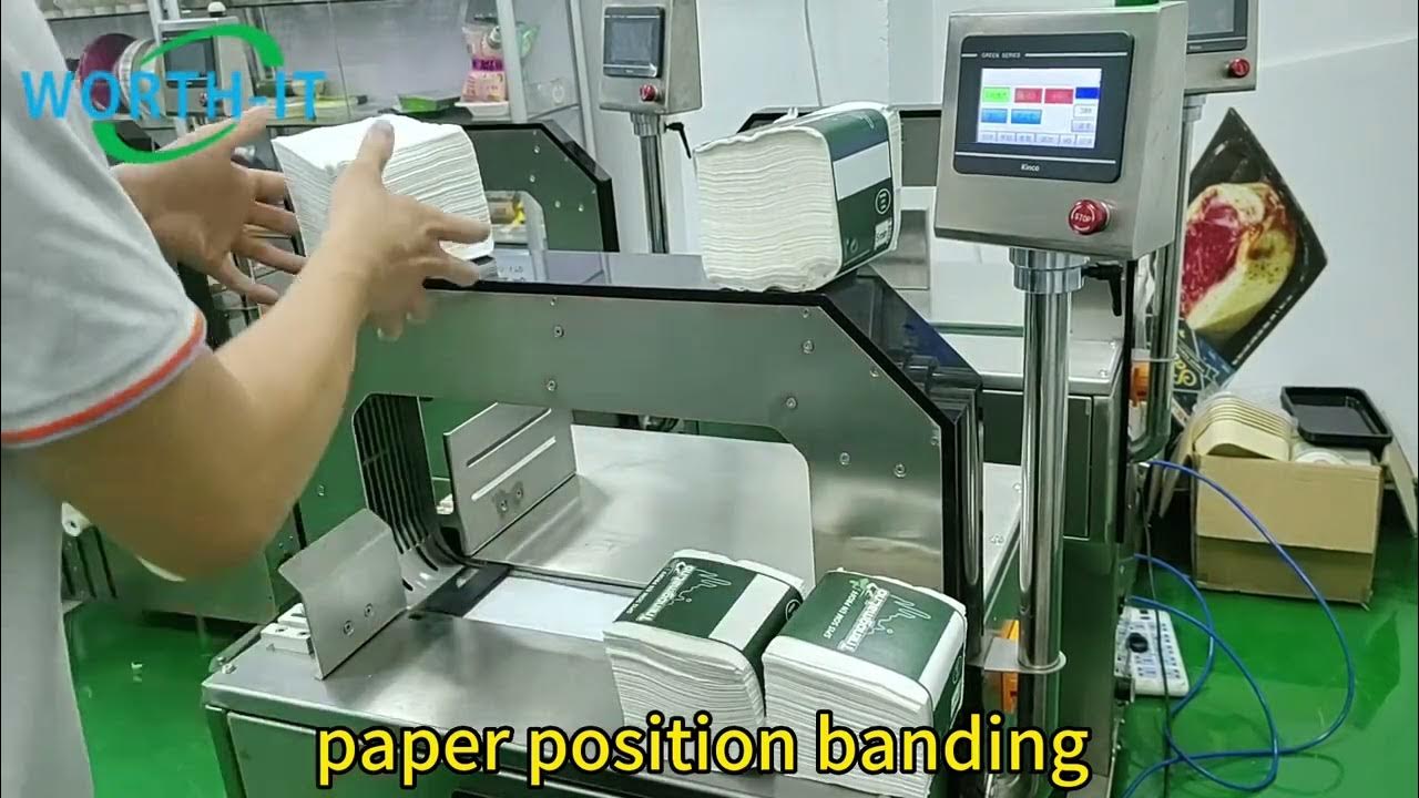 Napkins paper position banding machine YouTube