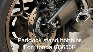 Installing paddock stand bobbins for Honda CB650R