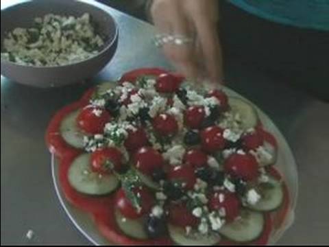 How to Make Tomato & Feta Salad : Add Dressing & F...