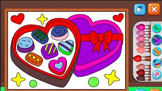 Chocolate Box Coloring for Kids 🍫🎁🎨 | Sweet Chocolate Coloring & Learn Colors screenshot 4