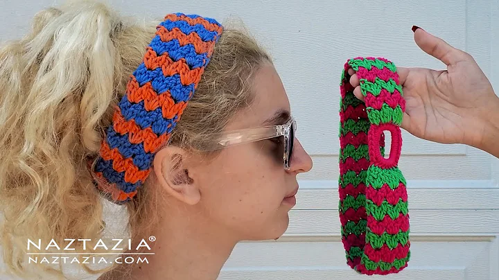 Easy Crochet Headband with Hair Elastic