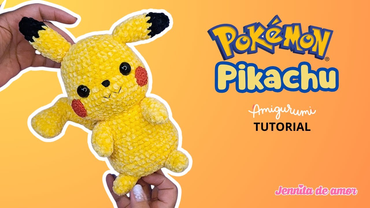PIKACHU Pókemon -Amigurumi Tutorial-Patrón en video Ingles-Español