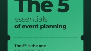 The 5 essentials of event planning… or just 1 🎟️ #Shorts