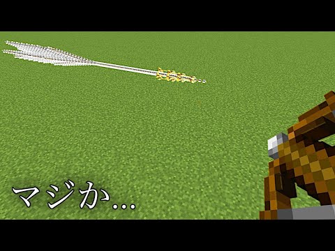 【マイクラ】世界最大の矢がエグすぎる...  ～世界最強の矢で気になったことを検証～　【マインクラフト1.19】【小ネタ】【コマンド】#Shorts #マイクラウラ技