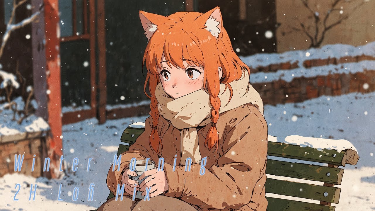 ❄️ Winter Morning Lofi - 2 Hours Snowy Peace | Luna's Quiet Moment | Still Loop