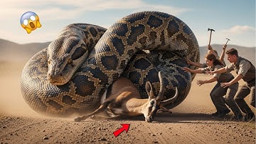 Rescuers Save Antelope From Giant Python Attack!
