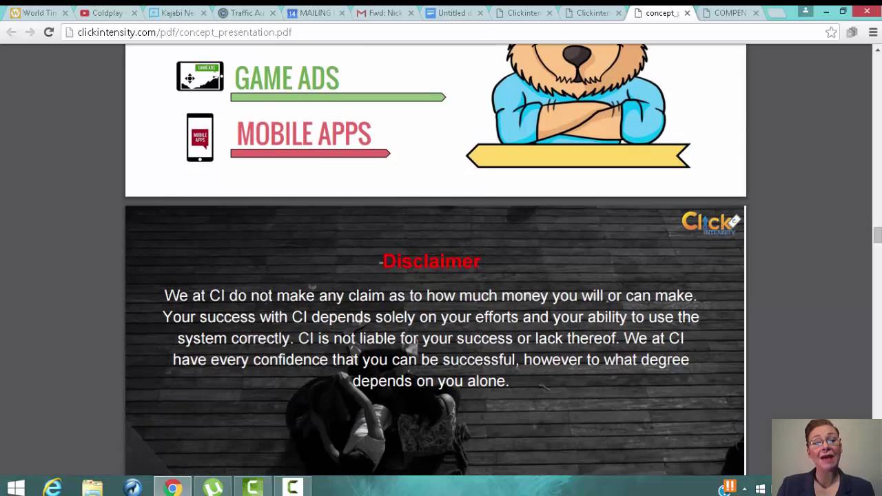 Click Intensity Business Concept Presentation