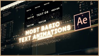 Most Basic Text Animations in After Effects | After Effects Tutorial.