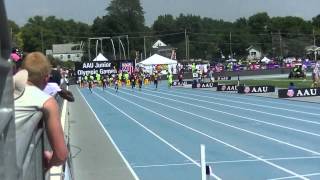 2014 AAU JO's -14 yr old Boys 100m Finals @ Drake University
