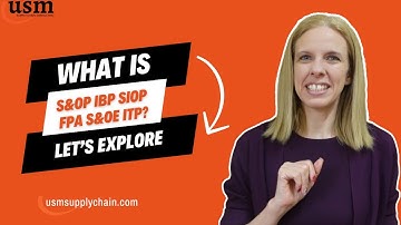 Sales and Operations Planning S&OP Acronyms for Supply Chain