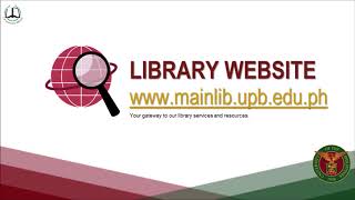 Quick Guide in Navigating the UPB Library Website