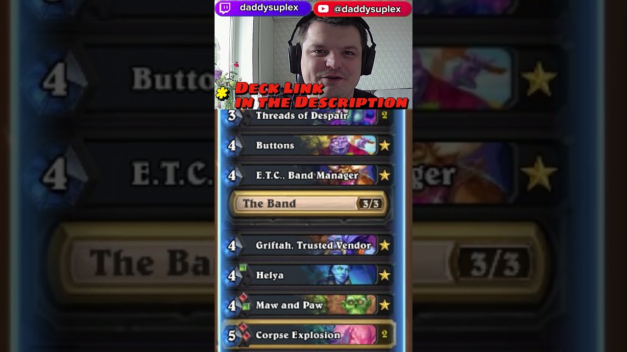 BBU Anti Aggro Death Knight Deck List ►The Great Dark Beyond Hearthstone