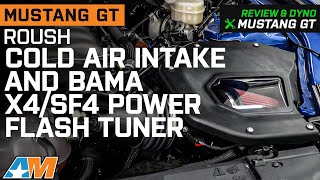 2018-2021 Mustang GT Roush Cold Air Intake and BAMA X4/SF4 Power Flash Tuner Review & Dyno Test