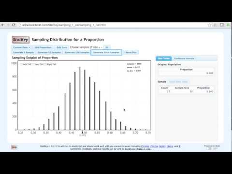 STAT 200 Lesson 6 -- StatKey Online Stat Gender Proportion Example