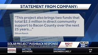 Residents pushback against a Solar Panel Farm Project in Bacon County