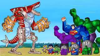 SUPERHERO's Story || NEW Mecha SHARK vs. King HULK, Titan THANOS, SUPERMAN Evolution  WHO WILL WIN?