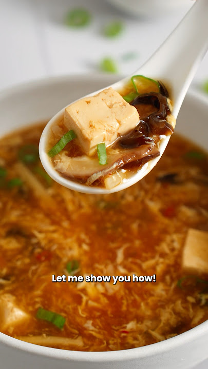 Hot & Sour Soup 🤤 (EASY #recipe )