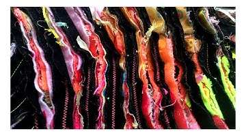 Fabric Manipulation Fabric SLASHING | Creating PATTERNS  over scrap fabrics | Didsbury Art Studio