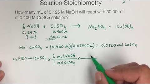 Solution Stoichiometry