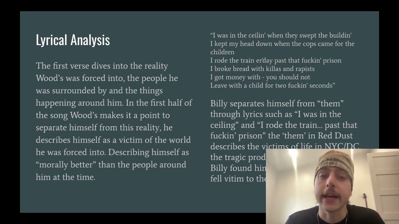 Analysis of "Red Dust" by Billy Woods - MUS 360 Final