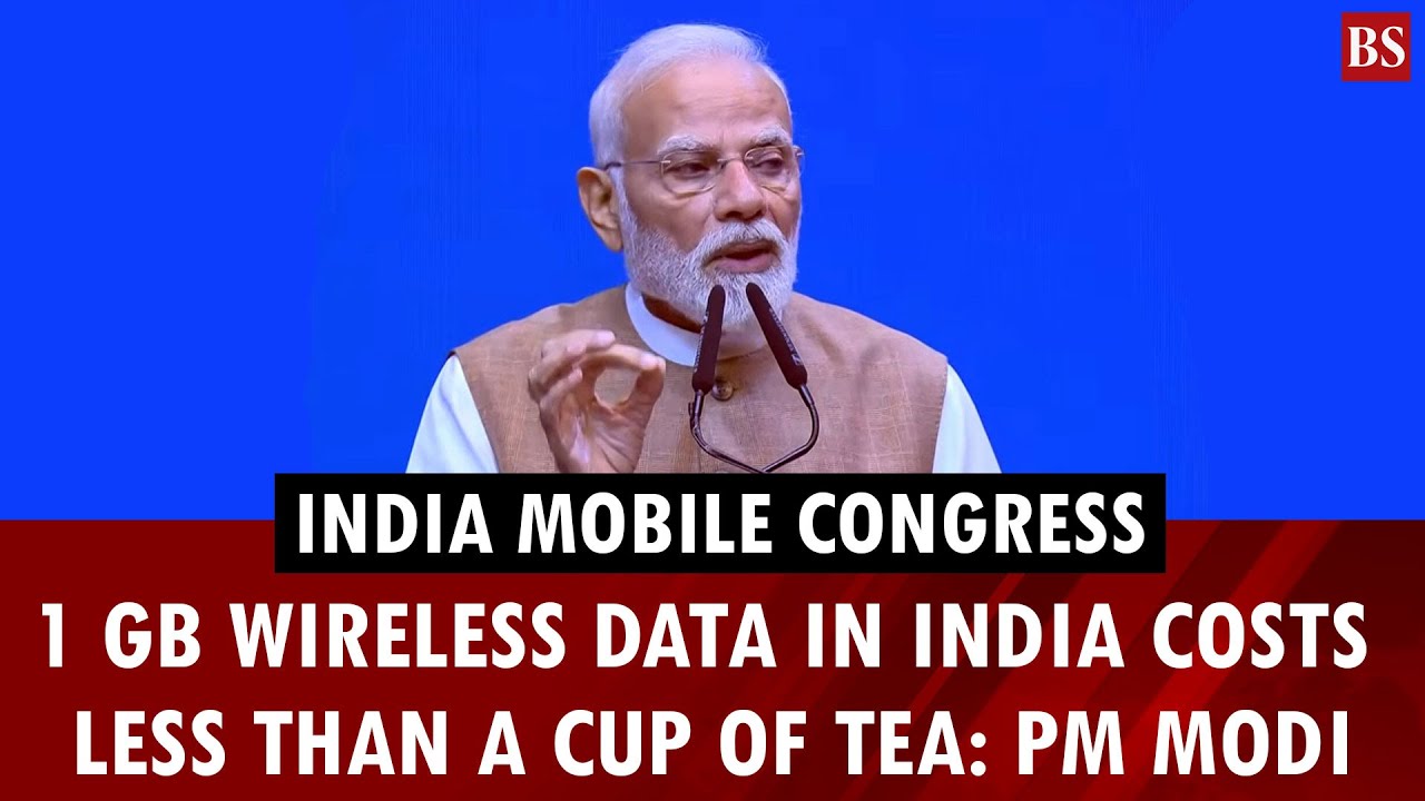 Смотрите: 1 ГБ беспроводных данных в Индии стоит дешевле чашки чая, заявил премьер-министр Моди