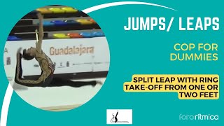 JUMPS in Rhythmic Gymnastics: Split Leap with ring take-off from one or two feet