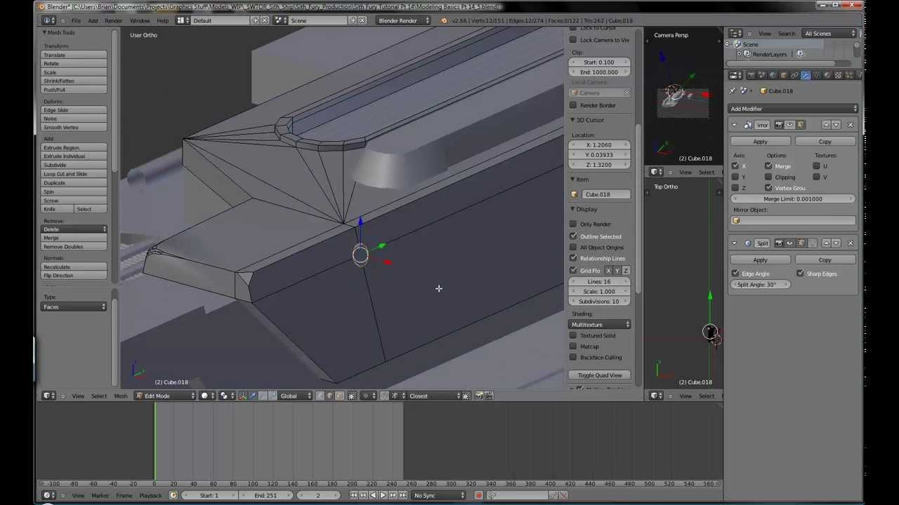 Blender 3D Modeling Basics Part 9 Vertex Bevel YouTube