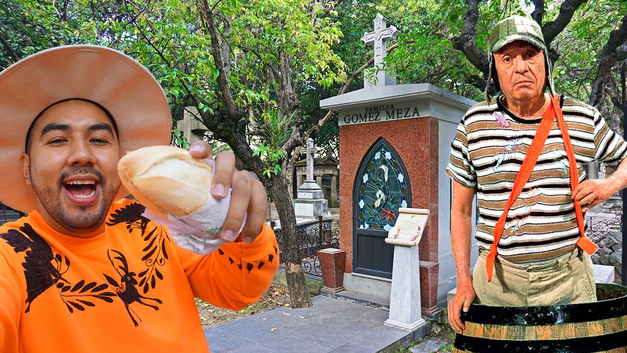 VISITANDO la TUMBA del CHAVO DEL 8 - Le lleve su TORTA de JAMON