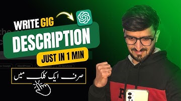 Create Fiverr Gig Within 1 Minute | Write Fiverr Gig Description Using ChatGPT