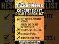 Concert Ticket Resale Checklist for Safe Buying