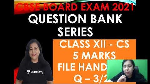 Question Bank Series, 5 Mark Question on File Handling Class 12 CS, CBSE Board Exams #mission100